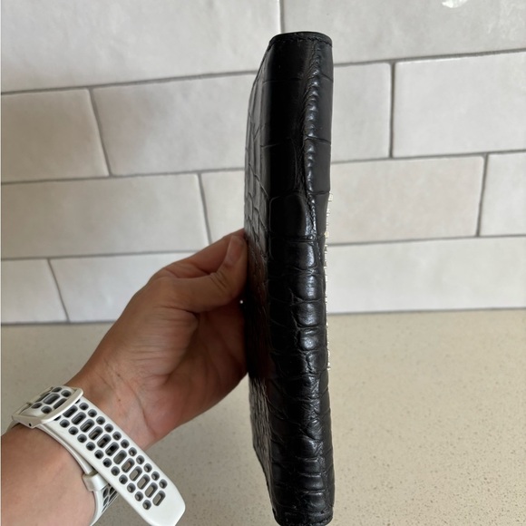 VTG Etienne Aigner Black Crocodile Leather Wallet Wristlet Classic Old Money EUC - Picture 7 of 8